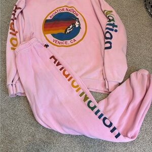 Aviator Nation Pink Sweat set